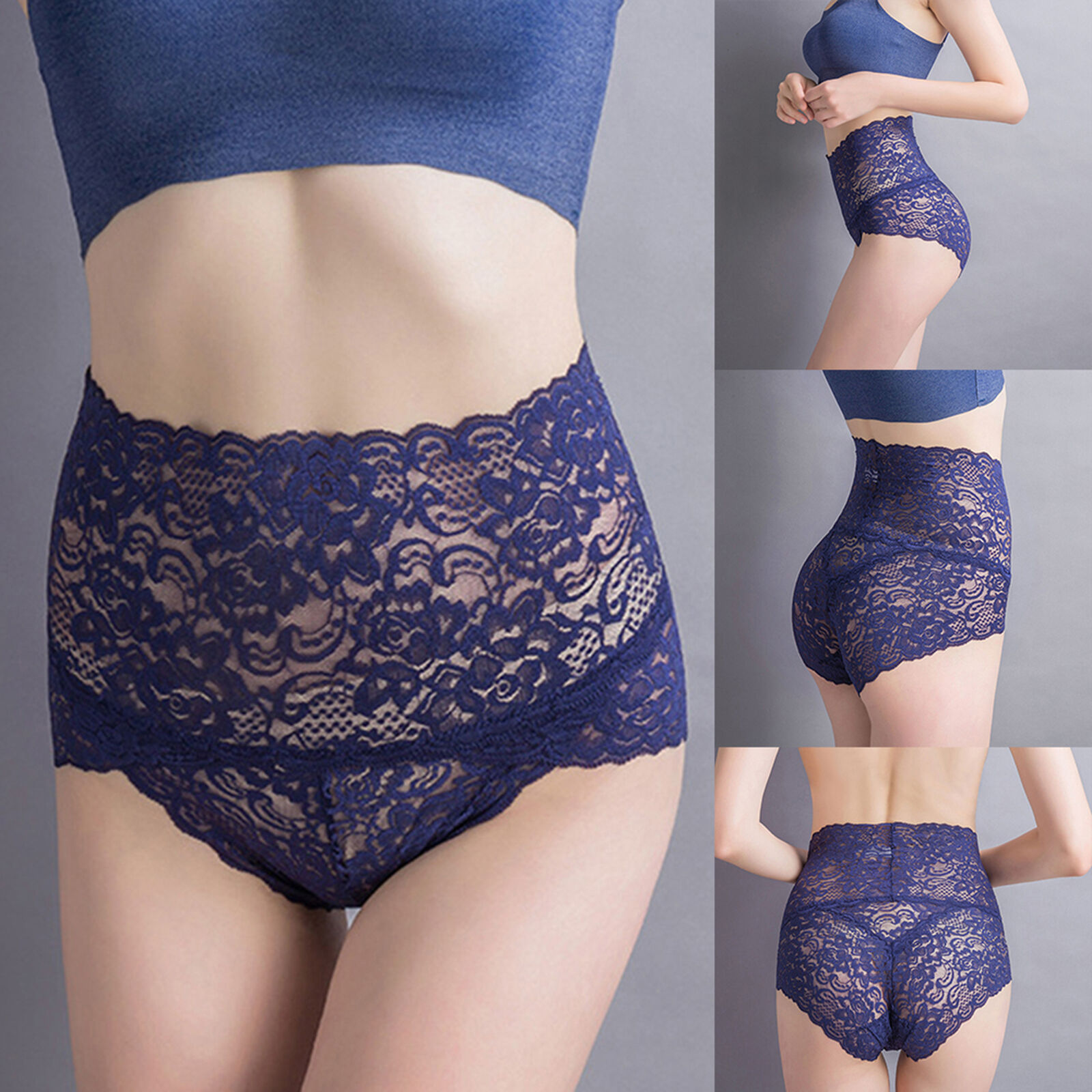 Women's Flexible High Waisted Lace panties, Snazzyway