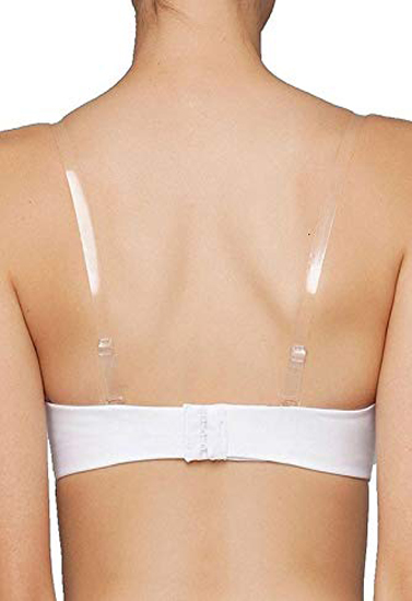 Clear Bra Straps, multiple width, pack of two, frosted and transparent, FINALLYBRA