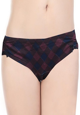 Women's Cotton Soft Checked Hipster-Primark