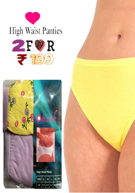 Hushh lovely High Waist Brief Pack of 2