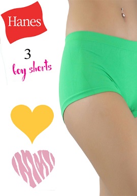 Smooth Comfort Women's Cool Colour Boyshorts By HANES