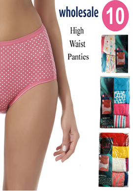Women's Wholesale Lot of 10 sexy high Waist Panties