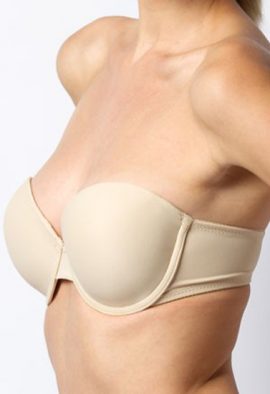 Smooth Seamless Strapless Beige Convertible Padded Bra