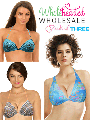 Wholesale Lovely Girl Three Piece Lot Bikini Top