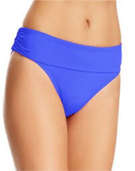 Etam Comfy Blue Plain Beach Bikini Bottom