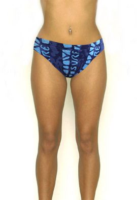 Ladies Blue SURF MAR Printed Bikini Bottom