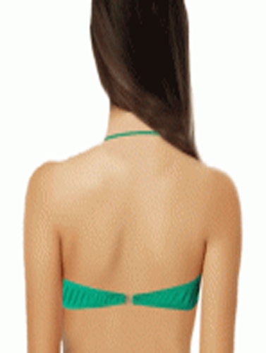 Sexy Shimmer Green Bandeau Style Bikini Top