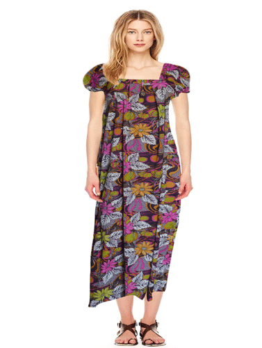 Snazzyway Tropical Print Full Length Nighty