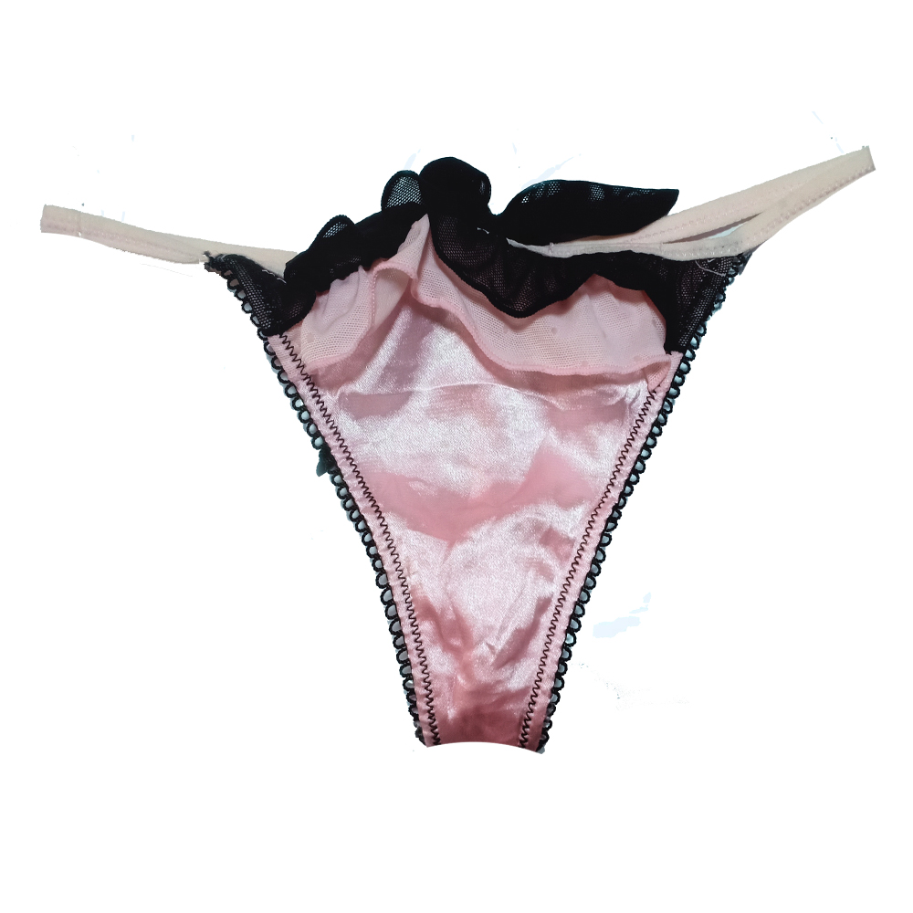 Stunning Soft Baby Pink GString WIth Frill Thong Panti