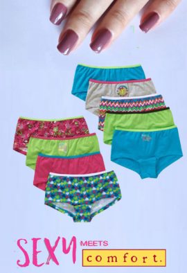 Cute Sexy 9 Pack Girl's Assorted Boyshorts