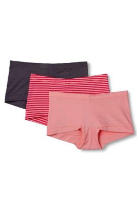 Women's Mid Rise Mixed Color Boyshort Panty (3-Pack)