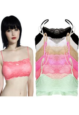 Wholesale 6 Floral Lace All Over Cami Bra