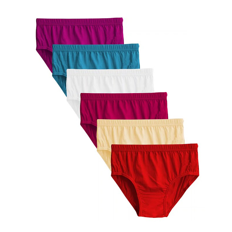 6 Pack full coverage cotton panties Snazzyway