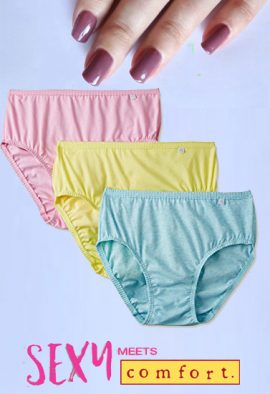 Assorted Comfort Cotton Hipster Panties Pack-3
