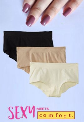 Snazzyway Seamless Cotton Stretch Boyshort Pack Of 3