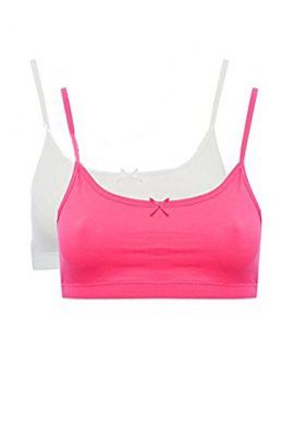 Girl’s Cotton Cute Bow Front Everyday Bra Pk-2