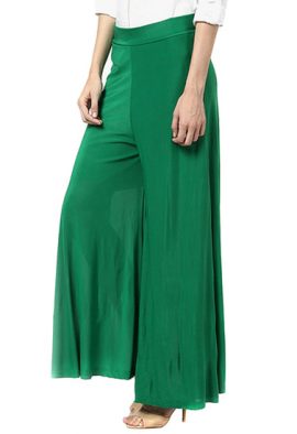 Snazzyway- Green Wide Waistband Palazzo Pant