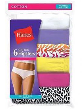 Hanes- Pack Of 6 Soft Cotton Hipsters