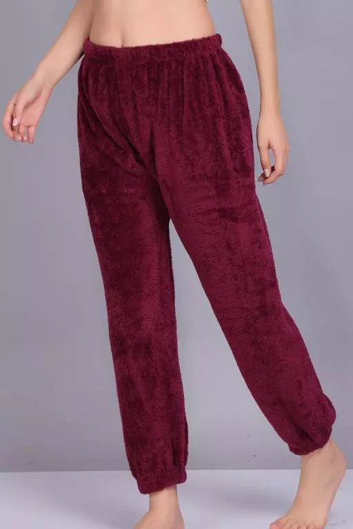 Solid Warm Wool Ladies Pajama (Pack of 2)
