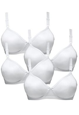 Value Pack Of 4 White Plus Size Bras