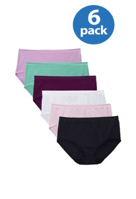 Western Beauty Ladies Breathable Cotton Brief 6-Pack (3XL,4XL,5XL)