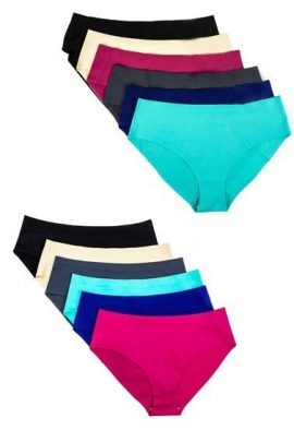 Wholesale Lot 12 Assorted Cotton Hipster Panties