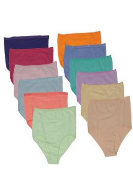 Wholesale Lot 12 Cotton Assorted Hipster Panties
