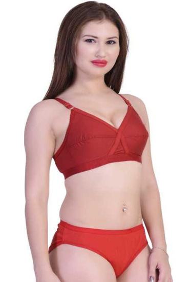 Cotton Comfort Bra Panty Set, Clearance sale India