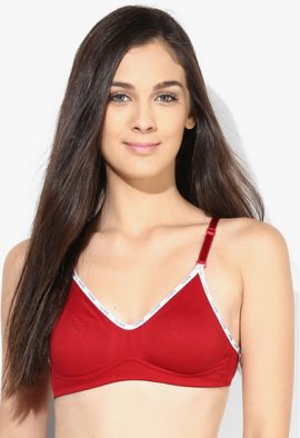 Lovable Pk Of 2 Smooth Slim Fit Maroon Cotton Bra