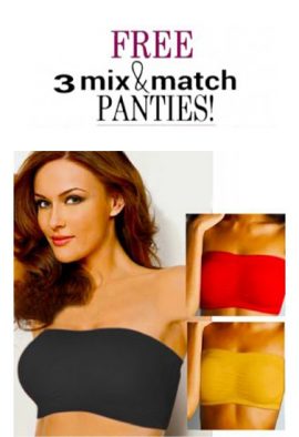 3-Ultimate Strapless Bra For Better Comfort With Mix & Match Panties