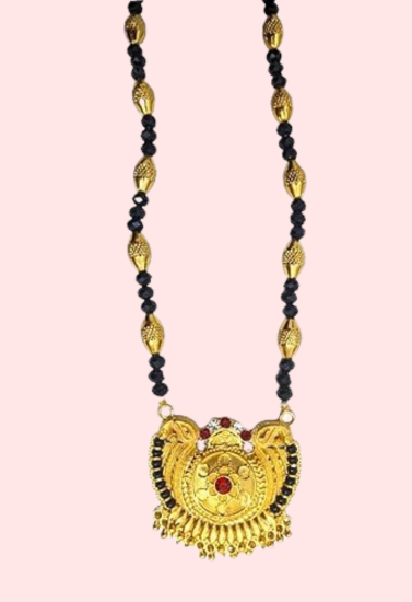 Traditional Golden Pahadi Mangalsutra for Women