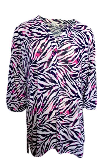 Migael Autumn Fashion Plus Size Animal Print Tunic Top