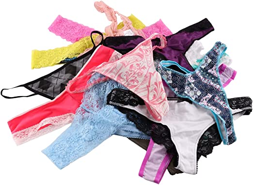 Six thong's Assorted styles in One Pack