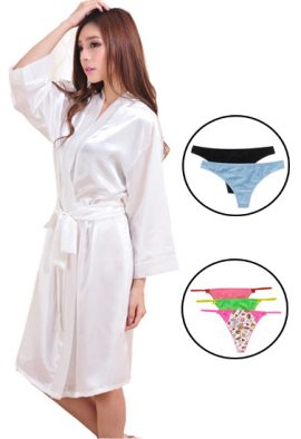 Silky, Luxurious Bathrobe Is Just Perfect For Her in Honeymoon Night