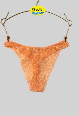 Dona Peach Floral Lace Thong