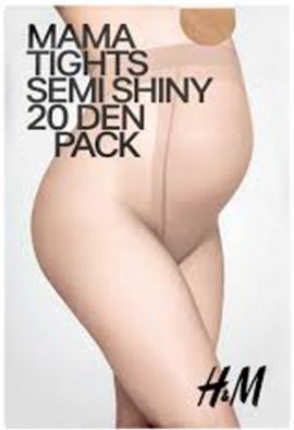H&M Mama Tights Semi Shiny 20 Den Nude Pantyhose (2)