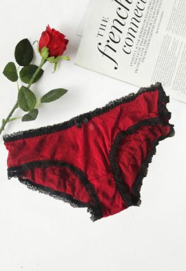 DIM Dark Red No Show Thong Panty