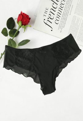 Infiore Black Seductive Fine Net Lace Panty