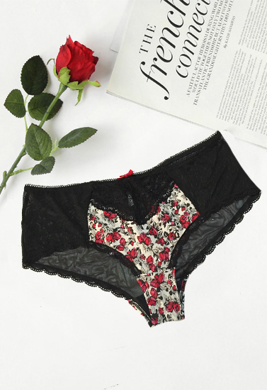 New Ladies' Briefs Knickers M&S Collection Dark Red Lace Top Briefs