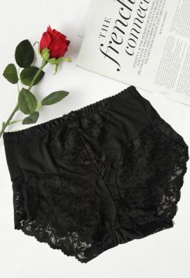 Taille High-Waisted Lace Trim Brief