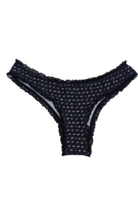 Warner's Black Sexy Side Lace Thong