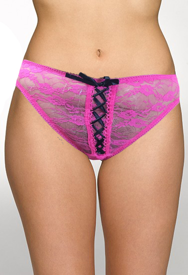 Shop Now Sexy See Through Lace Up Front Knickers