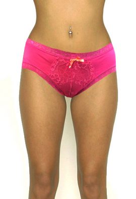 Ladies Fashion Peach Lace Hipster Panty