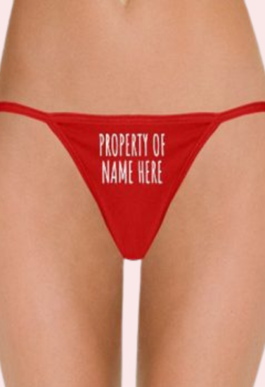 Sexy Red Cotton Personalized String Thong Panty