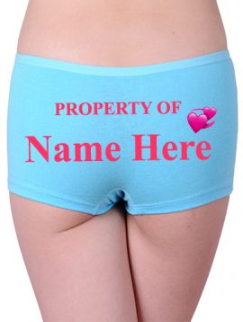 Property Of Named Customize Cotton Boyshort Panty
