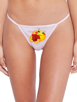 Personalized Your Emoji Cotton String Thong Panty