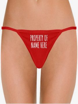 Sexy Red Cotton Personalized String Thong Panty