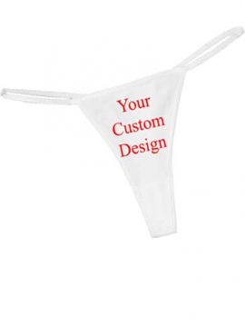 White Low Waist Cotton Thong- Custom Your Design