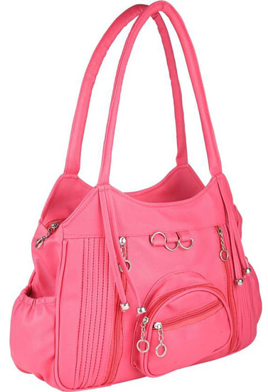 Female Perfect Pink Colored Satchel Handbag