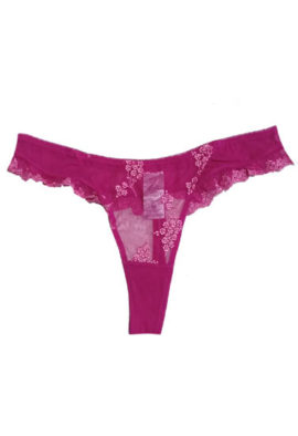 H & M Pink Transparent Lace Frill Brief